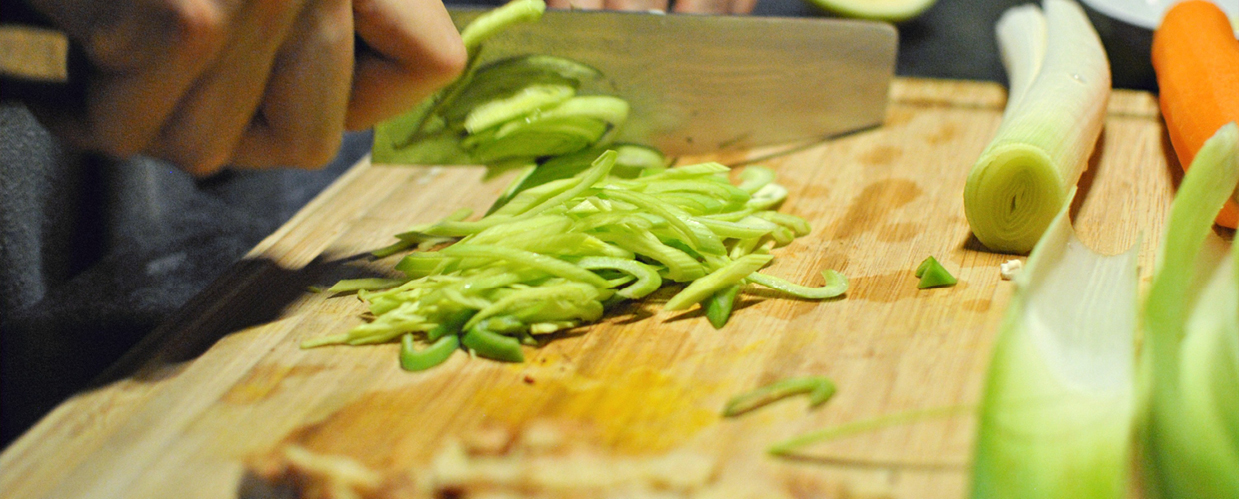 Lauch-Karotten-Tempeh Gemüse